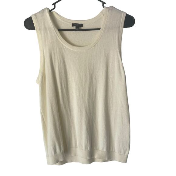 Talbots Women's Size Large P Cream Soft Sleeveless‎ Academia Top - Picture 1 of 8